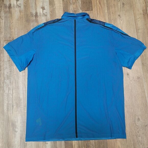 Nike Tiger Woods Collection Golf Polo Shirt Mens XL Blue TW DriFit Mesh Venting - Picture 4 of 10